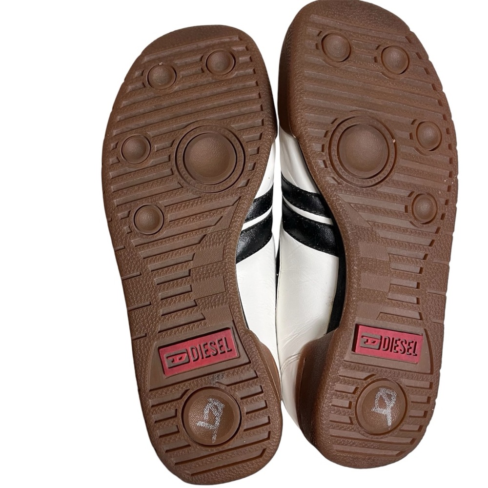 Vintage Diesel Priority Sneakers – White Black Leather Retro Low-Tops Men’s 7.5 - Picture 6 of 10